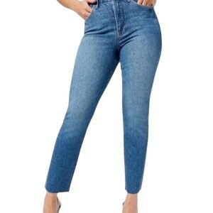 High-Rise Straight Leg Women's Jeans - Blue